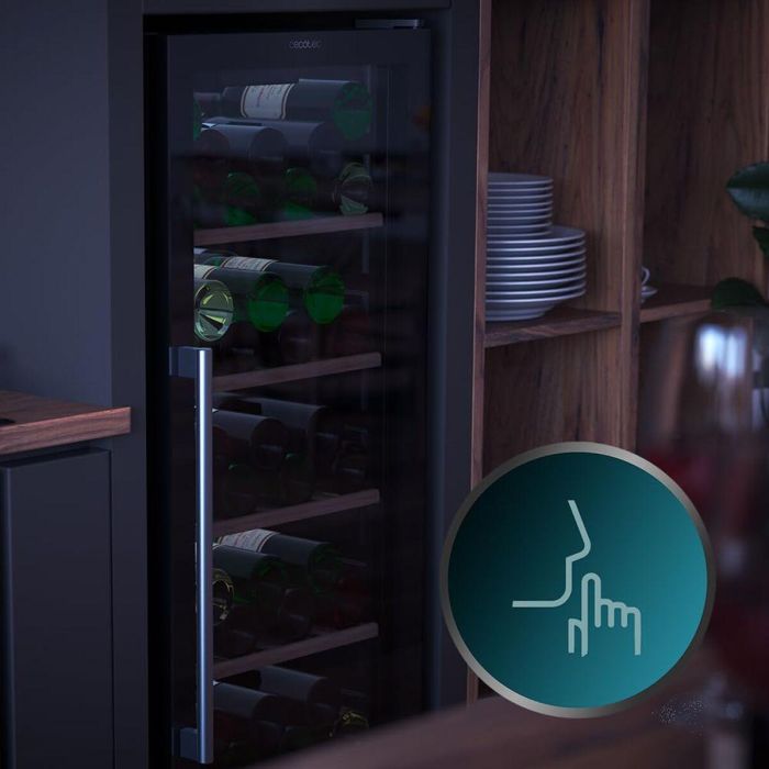 Cecotec Vinoteca GrandSommelier 98000 98 botellas negro, compresor, control táctil, LED 3