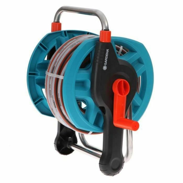 Gardena Enrollador de Manguera Equipado 20m x 13mm - Kit Completo con Conectores, Aquastop y Lanza Multijet 1 Gardena Enrollador de Manguera Equipado 20m x 13mm - Kit Completo con Conectores, Aquastop y Lanza Multijet 1