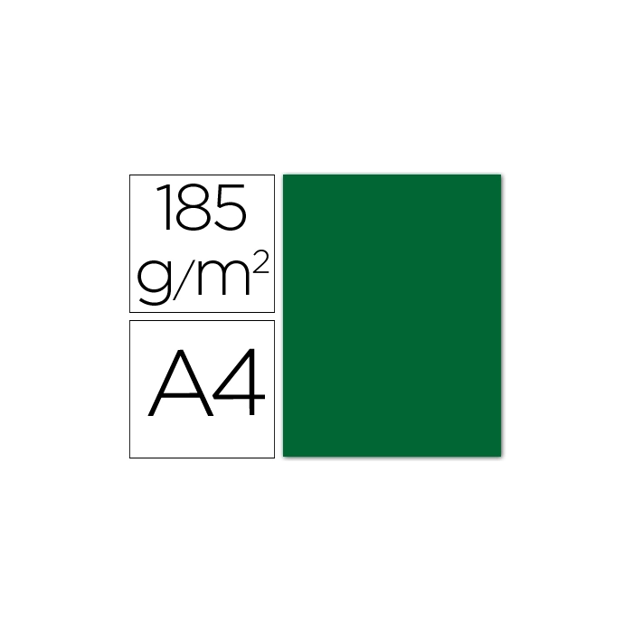 Iris Cartulina 210x297 mm 185 gr Verde Abeto -50U- 0 Iris Cartulina 210x297 mm 185 gr Verde Abeto -50U- 0