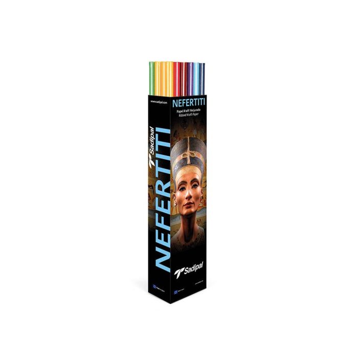 Papel Kraft Sadipal Nefertitis 1x3 Mt Gramaje 65 gr Expositor De 30 Rollos Colores Surtidos