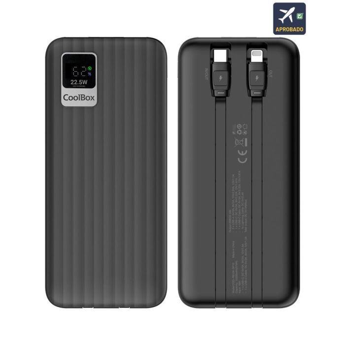 Powerbank Dp10 Coolbox 10000Mah Negro 0 Powerbank Dp10 Coolbox 10000Mah Negro 0