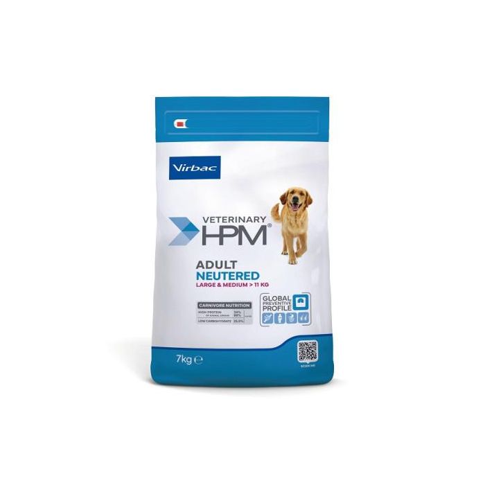 Virbac Veterinary Adult Neutered Dog Large & Medium 7 kg - Dieta completa para perros esterilizados, refuerzo articular y muscular, alta tolerancia digestiva