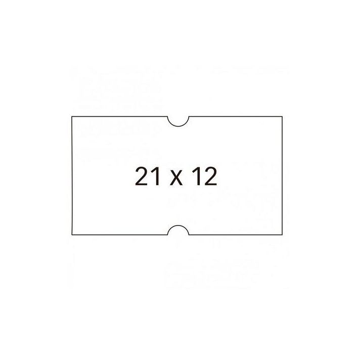 Apli Etiquetas para Etiquetadora de Precios 21x12 mm, Adhesivo Permanente, 6 Rollos de 1000, Blanco