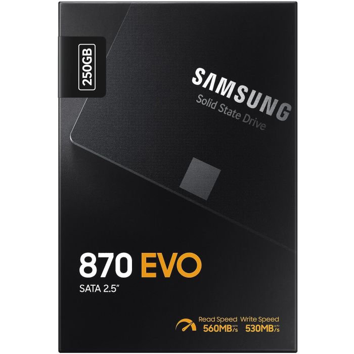 Samsung 870 EVO SSD 250 GB 2.5" SATA III V-NAND, 560 MB/s Lectura, 530 MB/s Escritura, para PC/Portátil 4 Samsung 870 EVO SSD 250 GB 2.5" SATA III V-NAND, 560 MB/s Lectura, 530 MB/s Escritura, para PC/Portátil 4