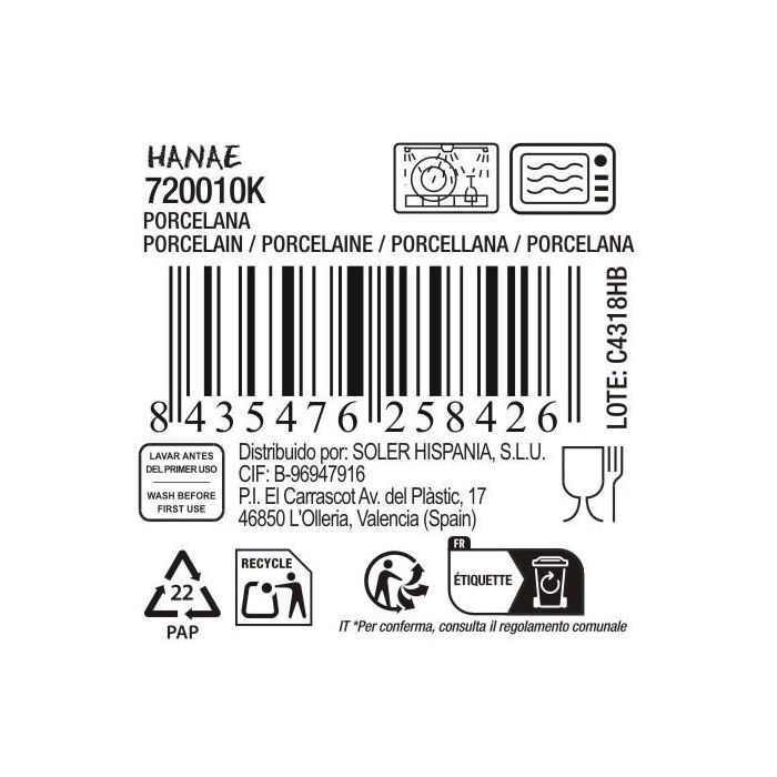 La Mediterranea Bol Aperitivo Japo 15.5 x 7.7 cm S. 6 D"Han (18 Unidades) 15