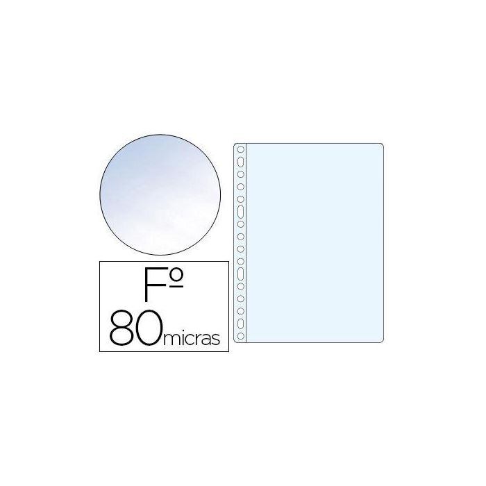 Esselte Funda Pp Cristal 16 Taladros Folio 80 Micras -100U-