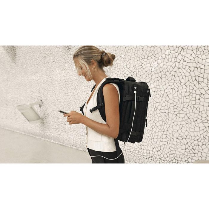 Numada Mochila Explorer Backpack B40, 20L, Negra, 40x25x20cm, Maleta Cabina Avión con Puerto USB y Compartimento Portátil 9