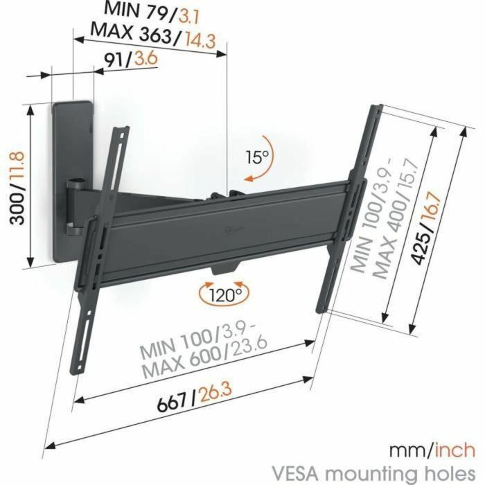 Vogel's VOG1724738434934 Soporte de pared para TV TVM 1623 Full-Motion Large, 1 brazo, 40-77 pulgadas 4 Vogel's VOG1724738434934 Soporte de pared para TV TVM 1623 Full-Motion Large, 1 brazo, 40-77 pulgadas 4