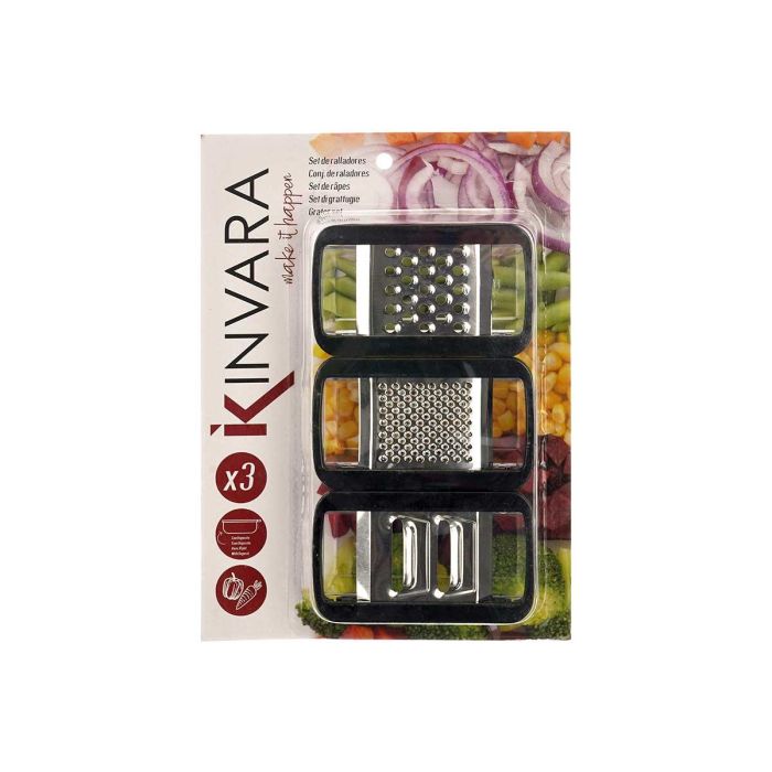 Set 3 Ralladores Con Deposito Peq Kinvara 17X23CM (12 Unidades) 2 Set 3 Ralladores Con Deposito Peq Kinvara 17X23CM (12 Unidades) 2
