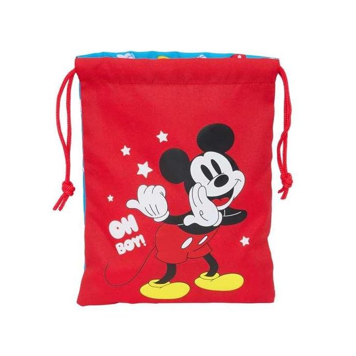 Portameriendas Mickey Mouse Clubhouse Fantastic 20 x 25 x 1 cm Saco Azul Rojo 1