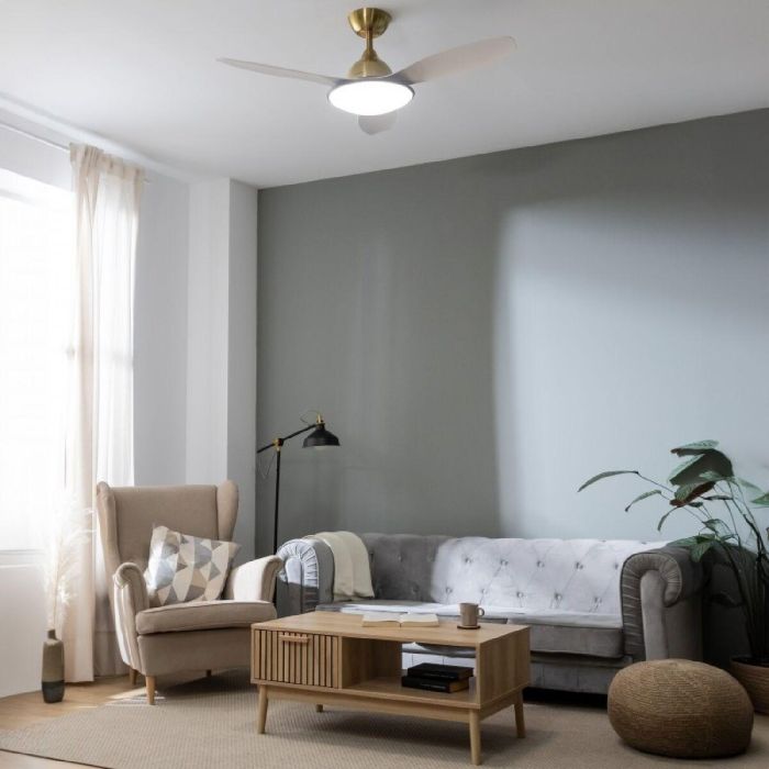 Ventilador de Techo con Luz Cecotec EnergySilence 4800 Blanco Dorado 36 W 3 Ventilador de Techo con Luz Cecotec EnergySilence 4800 Blanco Dorado 36 W 3