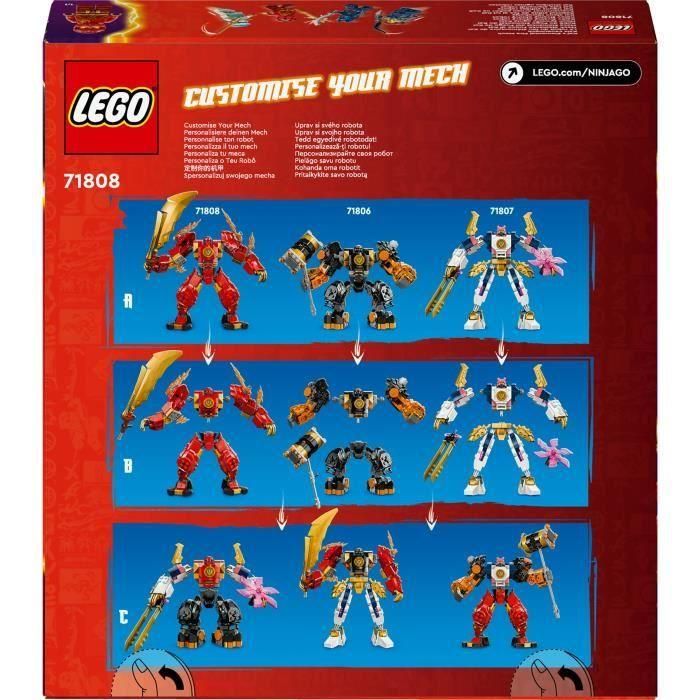 LEGO 71808 Meca Elemental del Fuego de Kai, Juguete de Construcción Ninjago con Minifigura Articulado y Espada para Niños +7 años 5