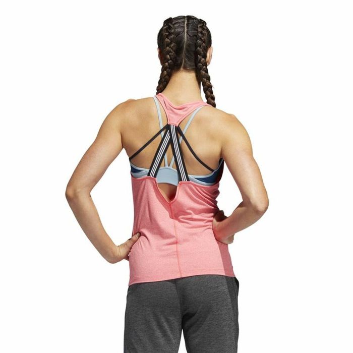 Camiseta para Mujer sin Mangas Adidas 3 Stripes Tank Rosa XS 3