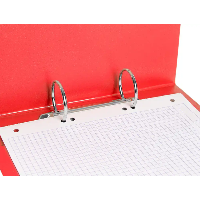 Liderpapel Carpeta de 2 anillas 40 mm A5 Cartón Forrado PVC Rojo 6