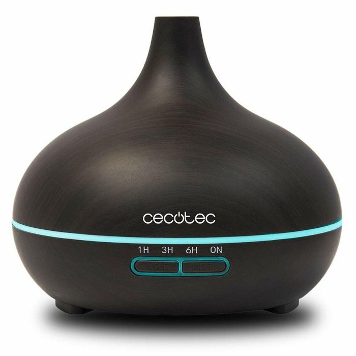 Cecotec Pure Aroma 300 Yin Humidificador Ultrasónico y Difusor de Aromas, 0.3L, 7 Luces LED, Temporizador 6h, Negro/Madera Cecotec Pure Aroma 300 Yin Humidificador Ultrasónico y Difusor de Aromas, 0.3L, 7 Luces LED, Temporizador 6h, Negro/Madera