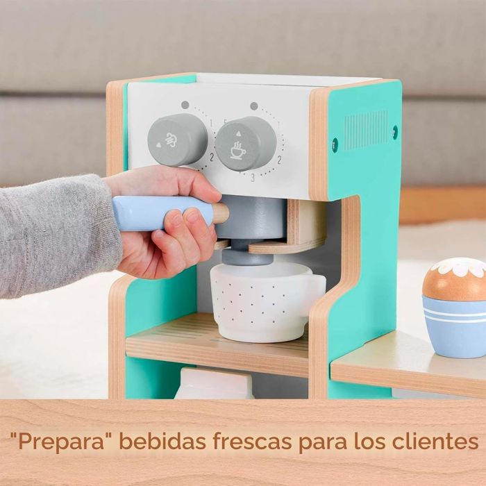Fisher-Price Cafetería de Madera Hxv22 Juego de 20 Piezas para Preescolares 2