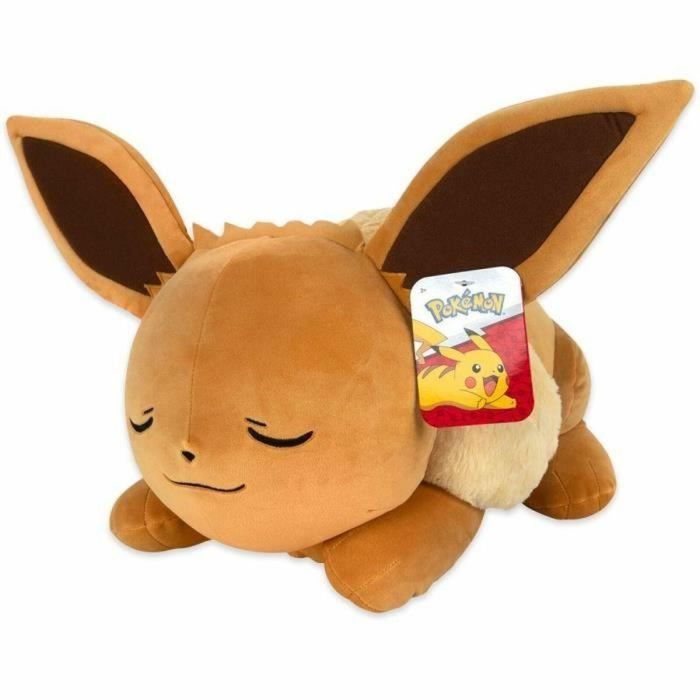 Bandai JW0222 Peluche de Pokémon Eevee de 40cm. Un muñeco de peluche Pokémon de Eevee, muy suave y diseñado para ofrecer confort al dormir. Bandai JW0222 Peluche de Pokémon Eevee de 40cm. Un muñeco de peluche Pokémon de Eevee, muy suave y diseñado para ofrecer confort al dormir.