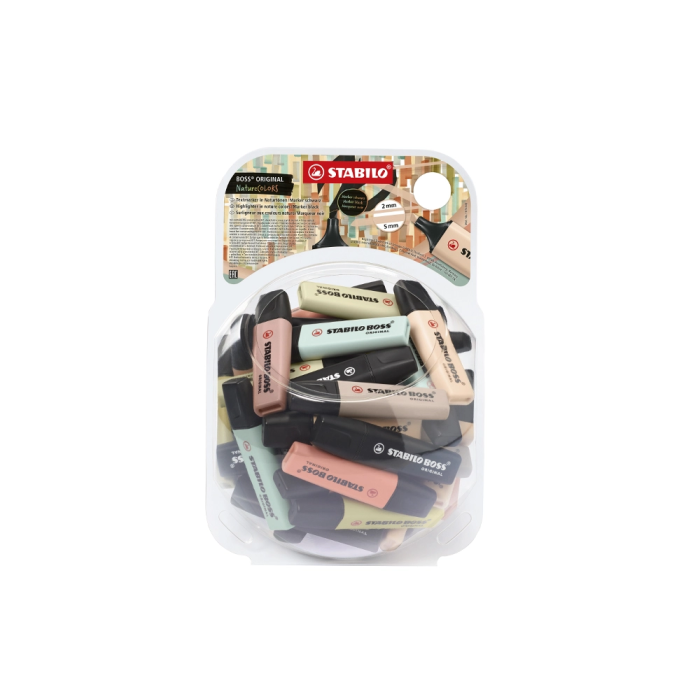 Stabilo Rotulador Boss Pastel Nature Colors Fluorescente Bombonera 60 Unidades Colores Surtidos 1