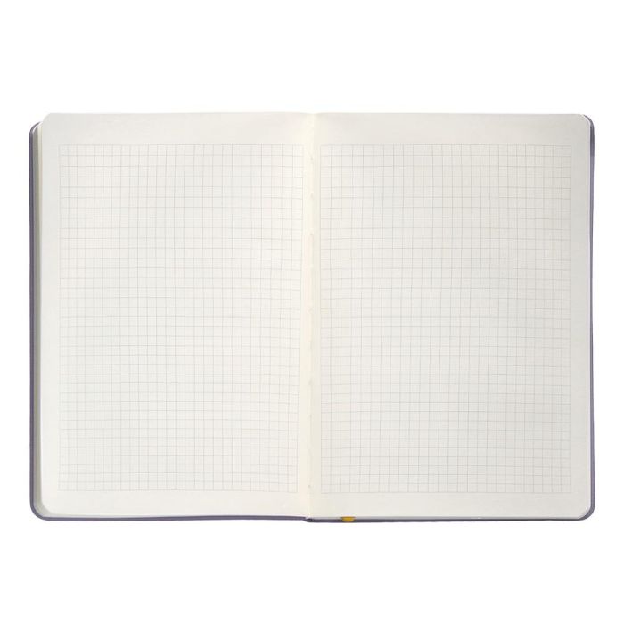 Cuaderno Con Gomilla Antartik Notes Tapa Dura A5 Hojas Cuadricula Morado Y Amarillo 100 Hojas 80 gr Fsc 7