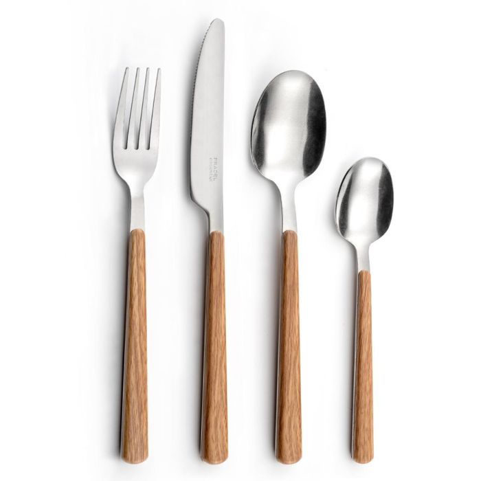 Amefa Set 24 Cubiertos Acero Inoxidable 18-0-2 mm Modelo Bosquet, Acabado Mate, Fácil de Limpiar