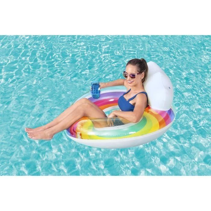 Bestway Rueda Hinchable Arcoiris D107 cm +12 Años Playa y Piscina 43647 1 Bestway Rueda Hinchable Arcoiris D107 cm +12 Años Playa y Piscina 43647 1