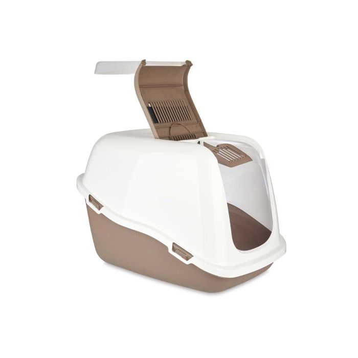 Arenero Cubierto Plastico Filtro Y Pala Beige Mascow 39x32x57cm (6 Unidades) 2