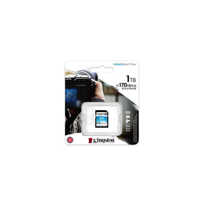 Kingston Canvas Go! Plus 1 TB SD UHS-I Clase 10 V30 U3 Resistente - SDG3/1TB 2 Kingston Canvas Go! Plus 1 TB SD UHS-I Clase 10 V30 U3 Resistente - SDG3/1TB 2