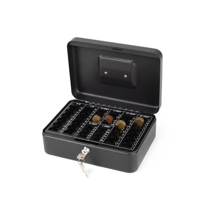 Q-connect Caja caudales 250x180x90 mm Negra con Portamonedas 5