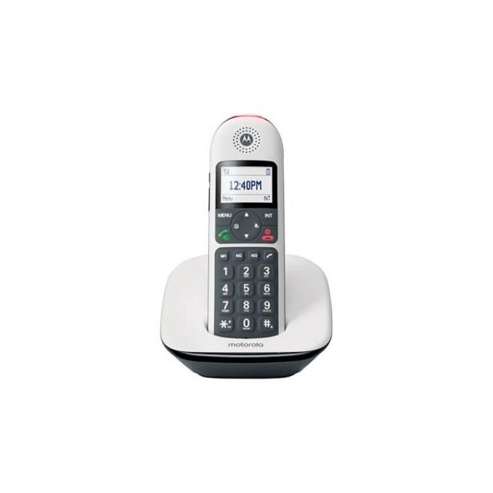 Motorola CD5001WHITE Teléfono Inalámbrico Dect Digital, Pantalla Grande 1.8", Color Blanco, Part Number 107CD5001WHITE 1 Motorola CD5001WHITE Teléfono Inalámbrico Dect Digital, Pantalla Grande 1.8", Color Blanco, Part Number 107CD5001WHITE 1
