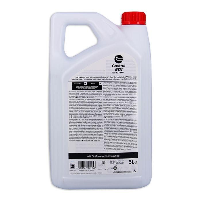 Castrol CAS1697632785077 Aceite de motor GTX 5W-30 RN17 5L 2