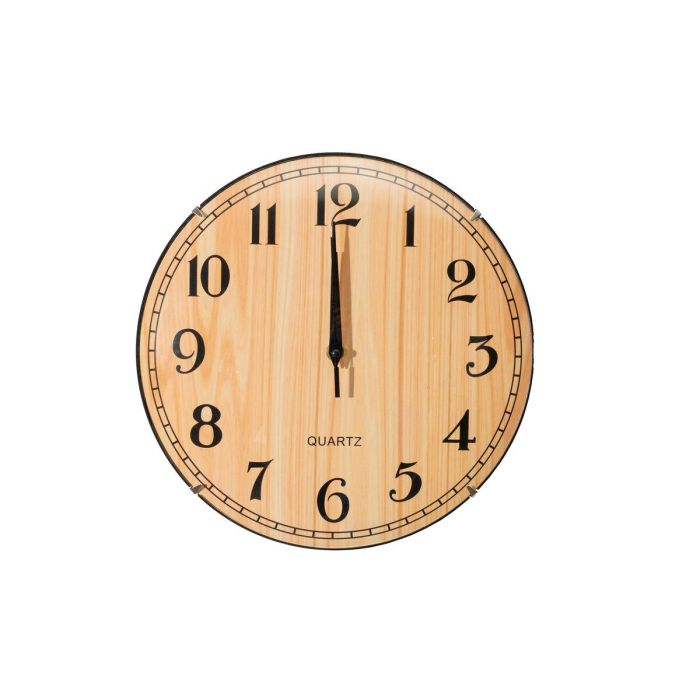 Reloj de Pared Romimex Marrón Plástico Madera 30 x 30 x 2 cm