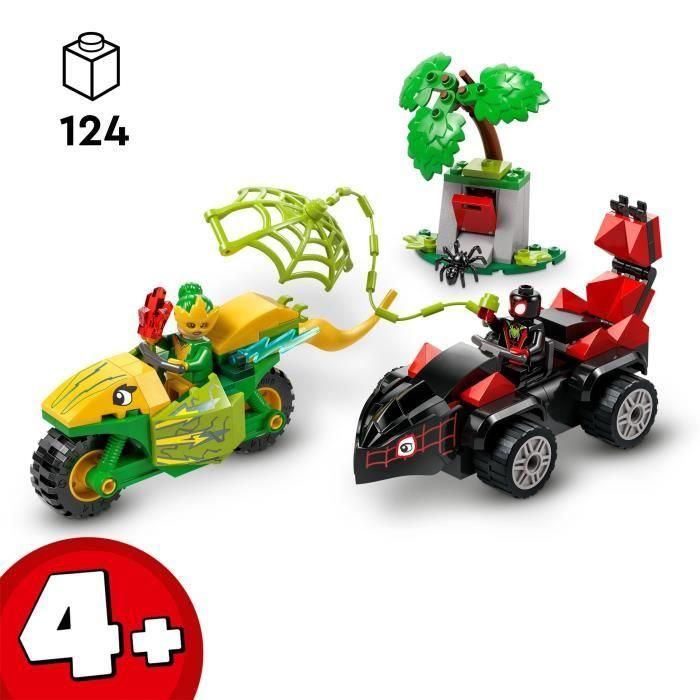 LEGO Spidey Juego de Construcción Duelo de Vehículos Dinosaurio de Spin y Electro para Niños y Niñas de 4+ años 1