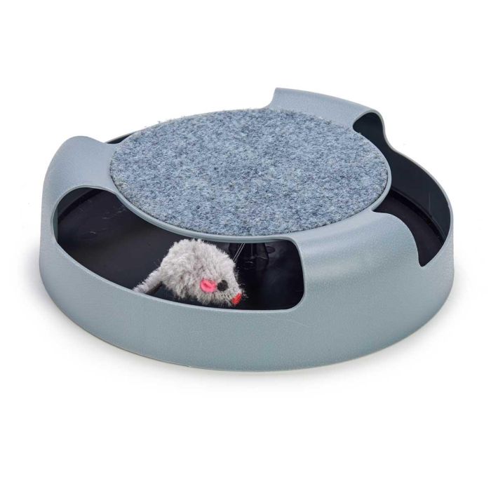 Rueda de ejercicio horizontal para gato Mascow 25x6.5x25 cm gris (12 Unidades) 1 Rueda de ejercicio horizontal para gato Mascow 25x6.5x25 cm gris (12 Unidades) 1