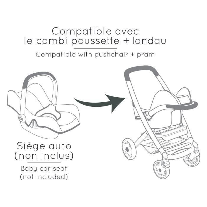 Cochecito + Silla de paseo SMOBY Maxi-Cosi Beige para 3 años 5