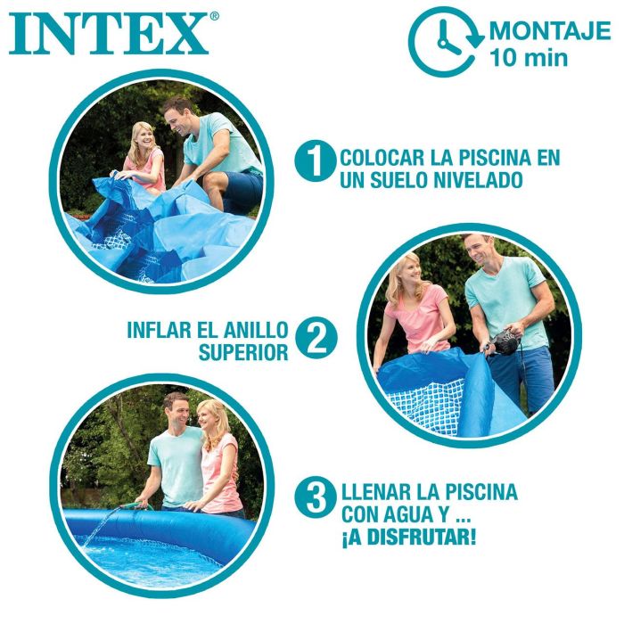 Piscina hinchable redonda easy set con depuradora filtro (capacidad 1942 litros) 244x61 cm 4 Piscina hinchable redonda easy set con depuradora filtro (capacidad 1942 litros) 244x61 cm 4