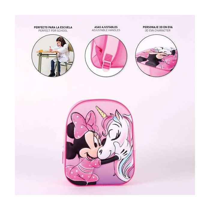 Mochila Escolar Minnie Mouse Rosa (25 x 31 x 10 cm) 3 Mochila Escolar Minnie Mouse Rosa (25 x 31 x 10 cm) 3