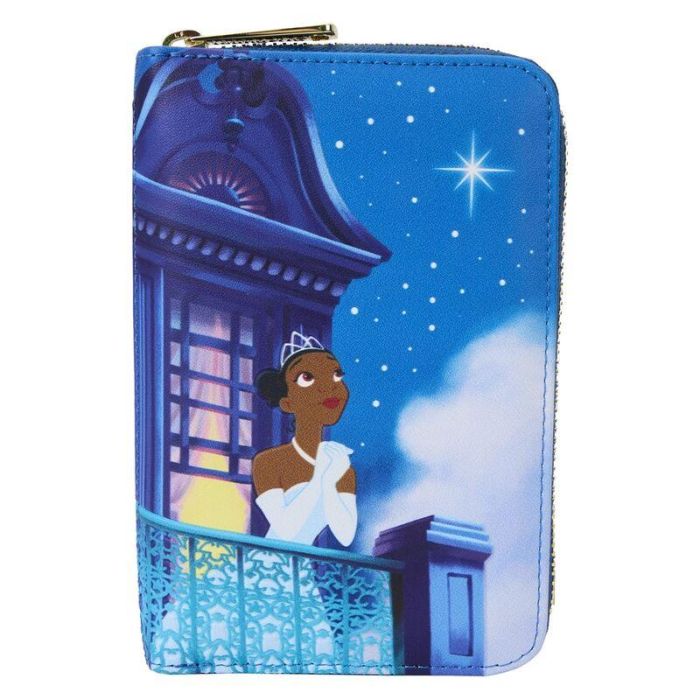 Loungefly Cartera Disney Tiana y El Sapo 15th Anniversary Piel Vegana con Cremallera y Detalles Brillantes
