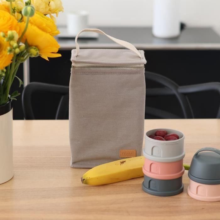 BEABA, Bolsa de comida para bebés, isotérmica, gris perla 1 BEABA, Bolsa de comida para bebés, isotérmica, gris perla 1