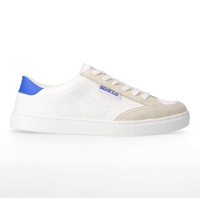 Sparco Sneakers S-Time Blanco/Azul - Piel Sintética Perforada, Suela de Goma, Talla 46 1 Sparco Sneakers S-Time Blanco/Azul - Piel Sintética Perforada, Suela de Goma, Talla 46 1