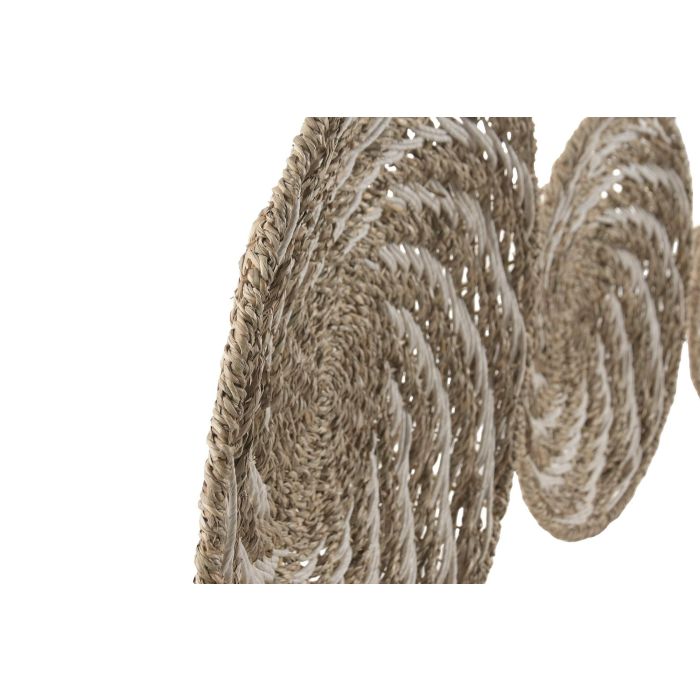 DKD Home Decor Decoracion Pared Natural Blanco 6 x 45 x 45 cm Set de 3 DKD Home Decor Decoracion Pared Natural Blanco 6 x 45 x 45 cm Set de 3