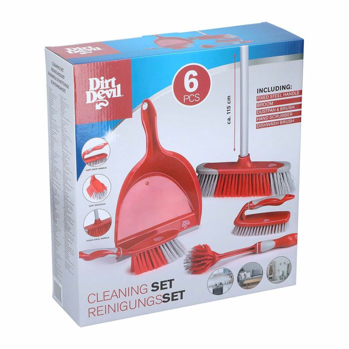 Set de Limpieza Dirt Devil Acero Inoxidable Plástico Caja (6 Piezas) 2 Set de Limpieza Dirt Devil Acero Inoxidable Plástico Caja (6 Piezas) 2