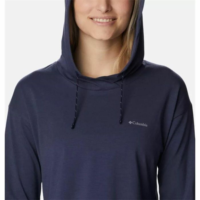 Sudadera con Capucha Mujer Columbia Sun Trek™ Azul marino 2 Sudadera con Capucha Mujer Columbia Sun Trek™ Azul marino 2