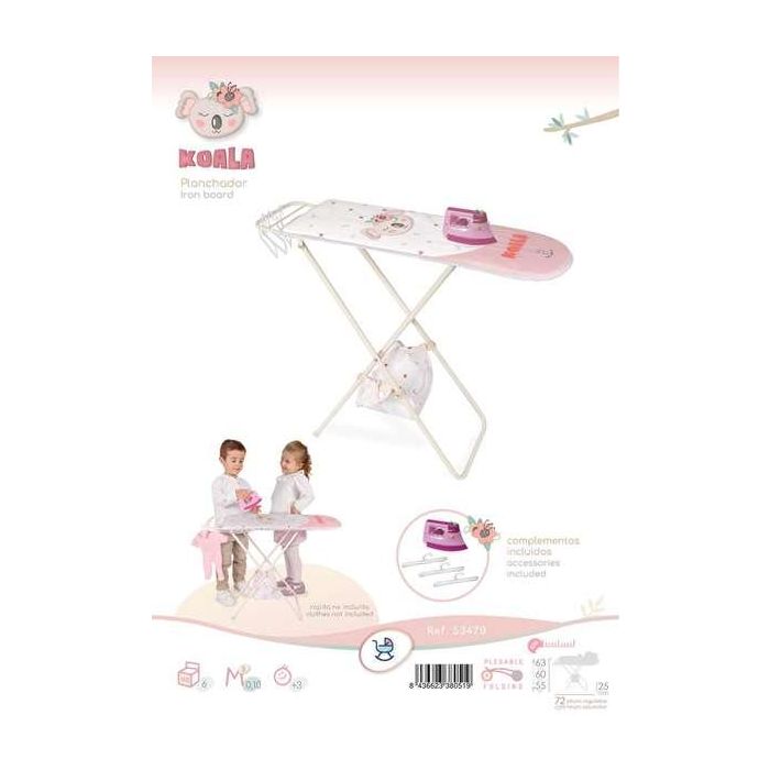 Planchador plegable koala con plancha y perchas 72x25x(55/60/63) cm altura regulable. 4 Planchador plegable koala con plancha y perchas 72x25x(55/60/63) cm altura regulable. 4