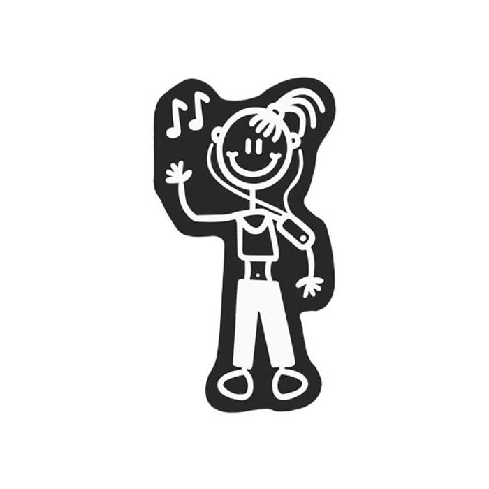 Abc ADH06663 Adhesivo para Ventana Exterior de Automóvil - Diseño Familia Niña Cantando Abc ADH06663 Adhesivo para Ventana Exterior de Automóvil - Diseño Familia Niña Cantando
