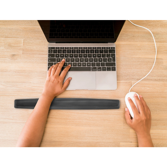 Q-connect Reposamuñecas de gel para teclado, negro, 525x58x17 mm 4