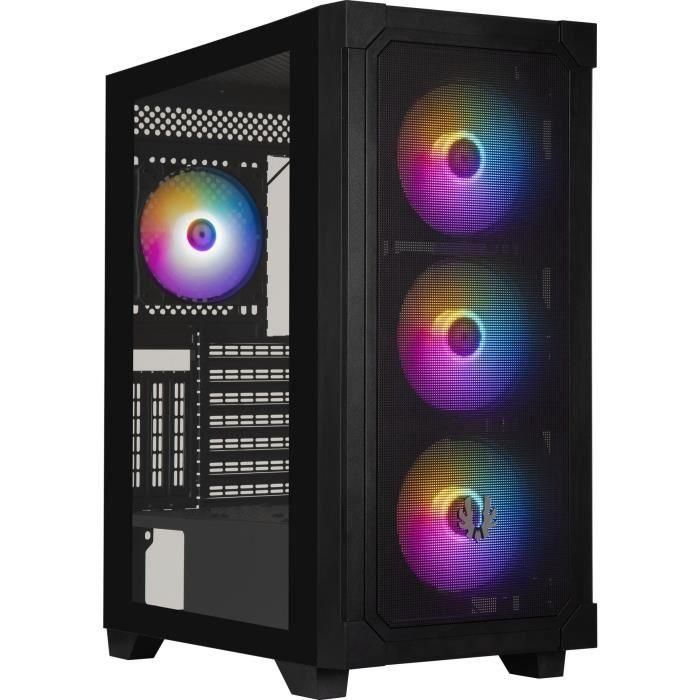 Caja de PC - BITFENIX - Graph ARGB - Torre media - ATX - Negro - 4 ventiladores A-RGB