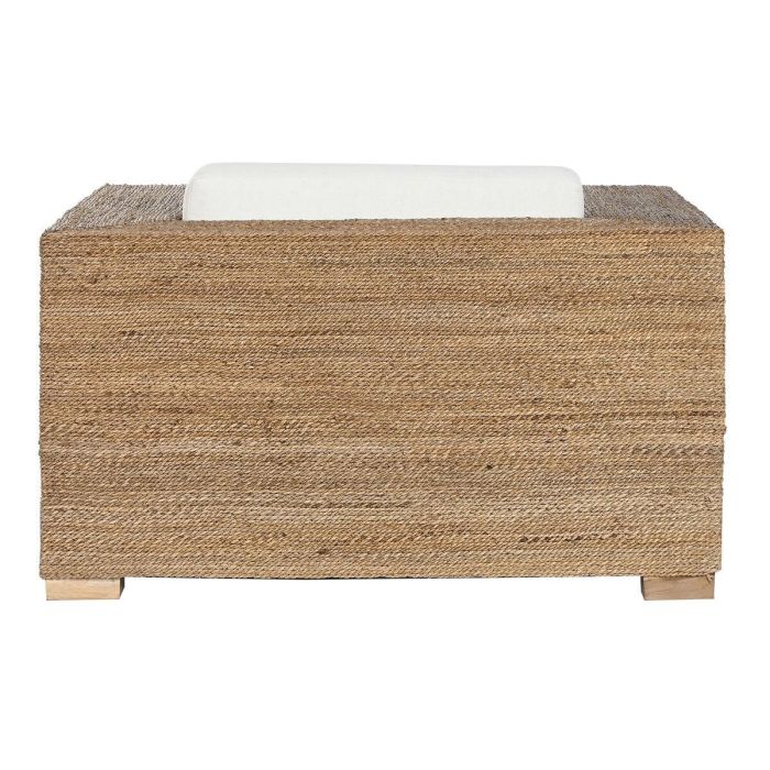 DKD Home Decor 1c25 Sillón Item Home de Fibra y Teca Natural Blanco con Cojines, Altura Asiento 44cm, Colección Banana, 117x92x65 cm 6