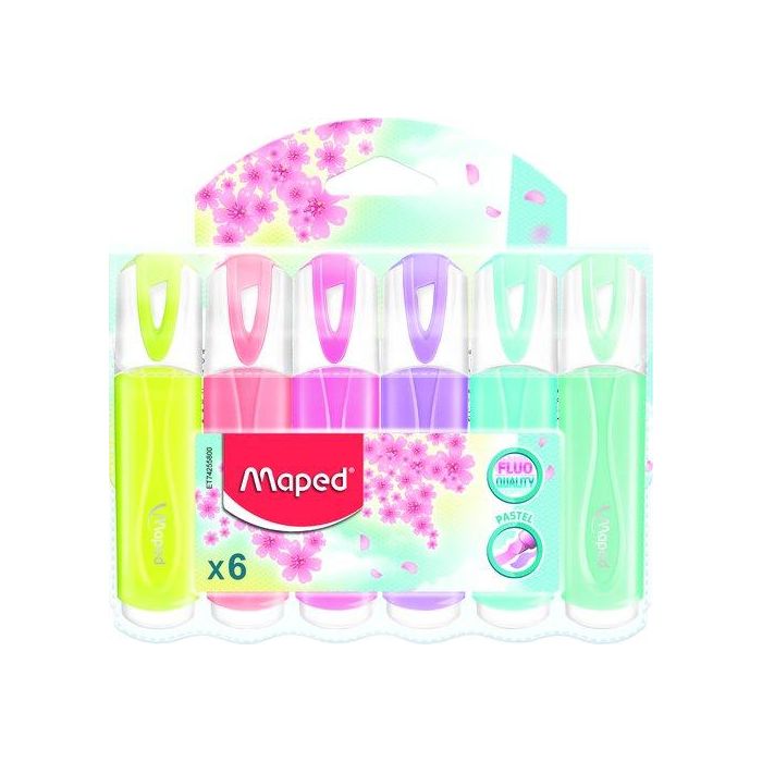 Maped Marcador Fluorescente Classic Surtidos Pastel Blíster 6 Unidades