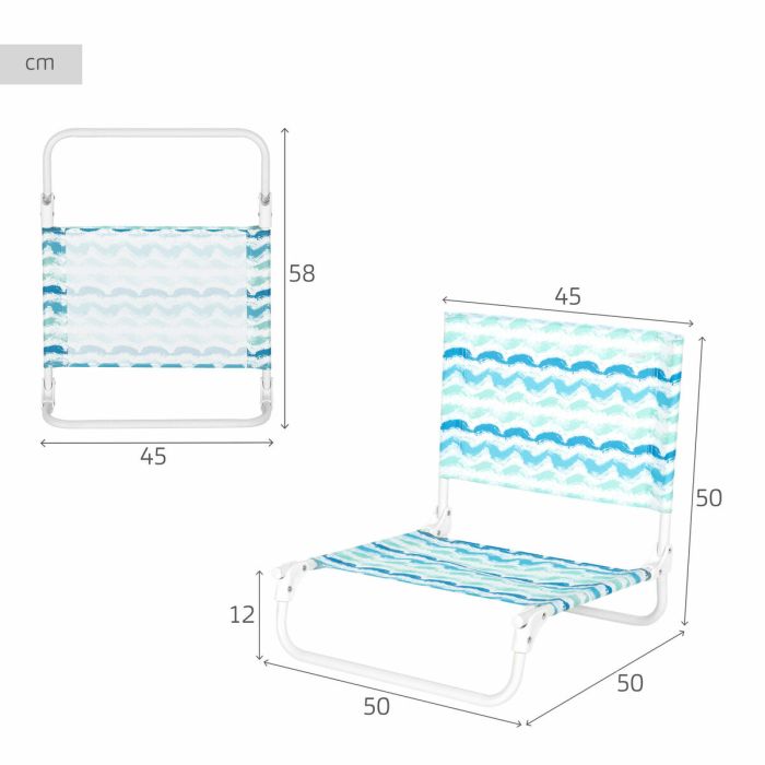 Silla de Playa Aktive 45 x 50 x 50 cm (6 Unidades) 3 Silla de Playa Aktive 45 x 50 x 50 cm (6 Unidades) 3