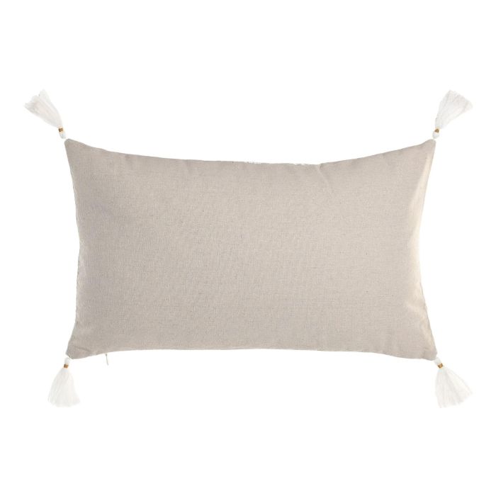 Cojin Boho DKD Home Decor Natural Blanco 50 x 30 cm (2 Unidades) 2 Cojin Boho DKD Home Decor Natural Blanco 50 x 30 cm (2 Unidades) 2